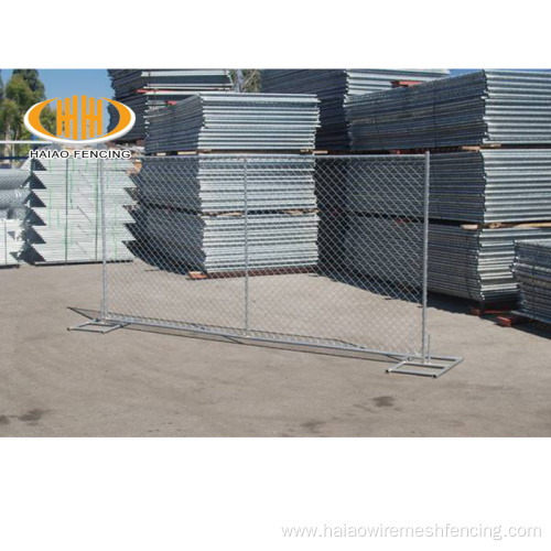 Galvanized temp chain link fence for construction site